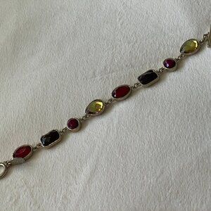 Beautiful NWOT - White House Black Market Brown, Garnet, Gold Bracelet